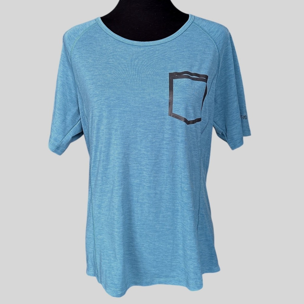 Giro Venture Short Sleeve Harbor Blue Jersey, Large, Cycling Jersey, Wool Blend